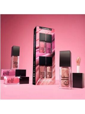 ELF Glow Reviver Plumping Lip Oil Kit 4 Piece Set NEW